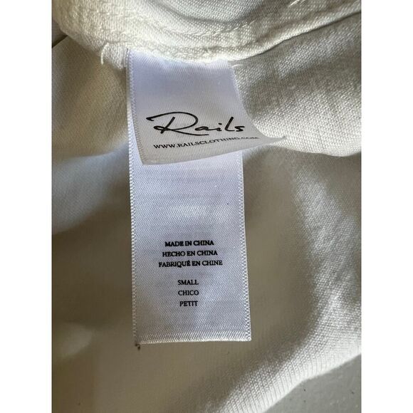 RAILS DANICA WHITE DENIM DRESS SIZE S - Picture 9 of 10